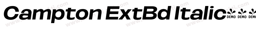 Campton ExtBd Italic字体转换